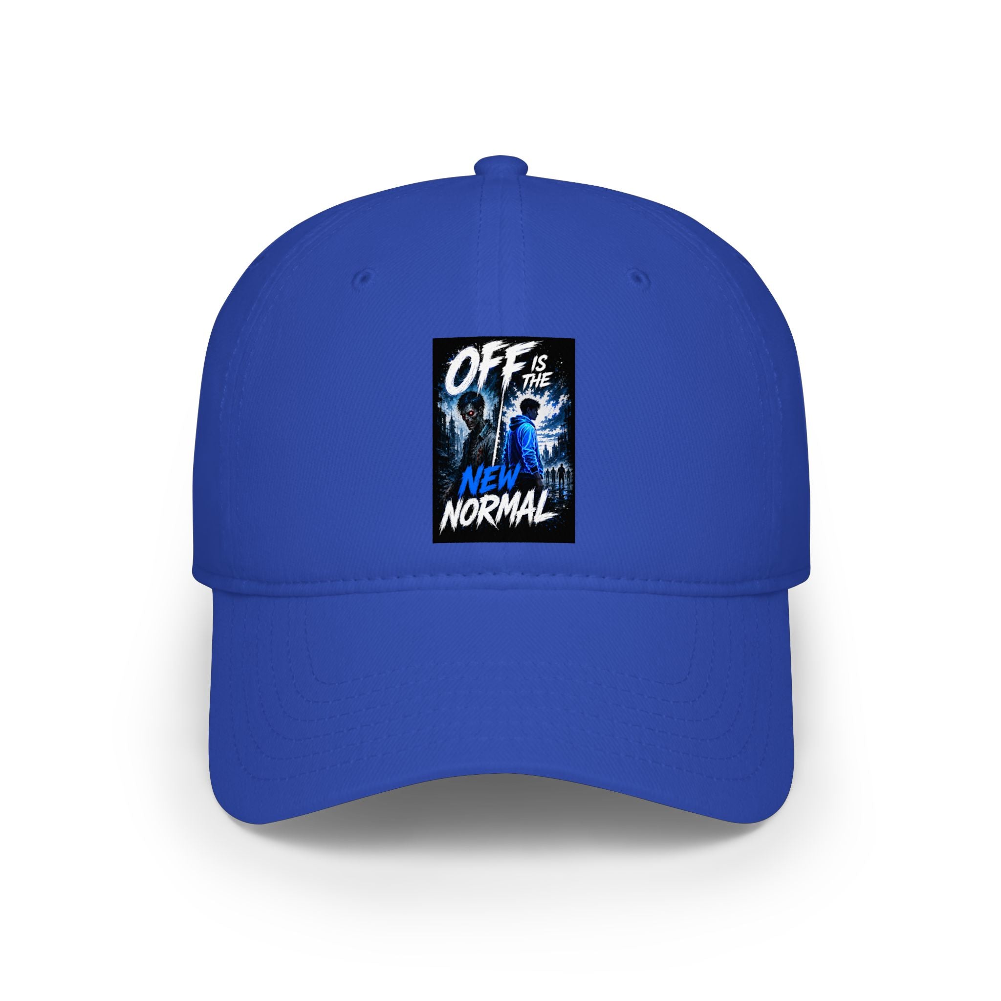Off Is the New Normal Baseball Cap | Blue Abstract Graphic