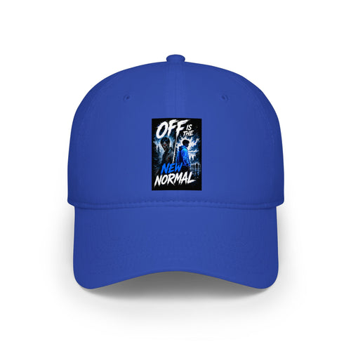 Off Is the New Normal Baseball Cap | Blue Abstract Graphic
