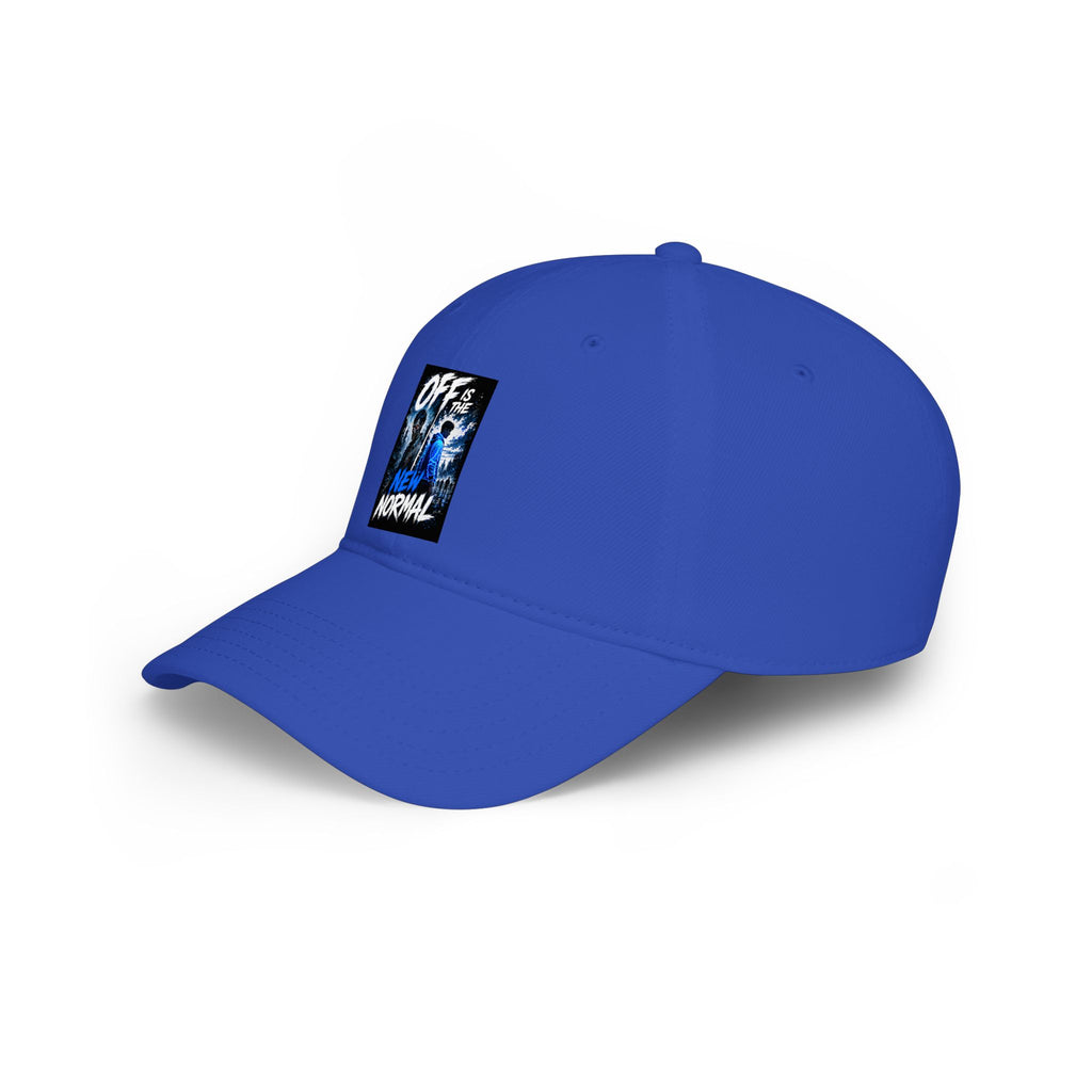 Off Is the New Normal Baseball Cap | Blue Abstract Graphic
