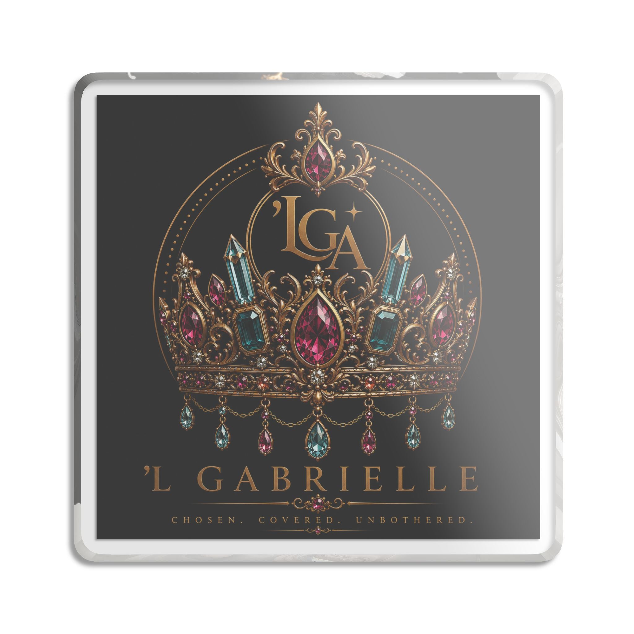 Jeweled Crown 'L Gabrielle' Custom Cut Statue