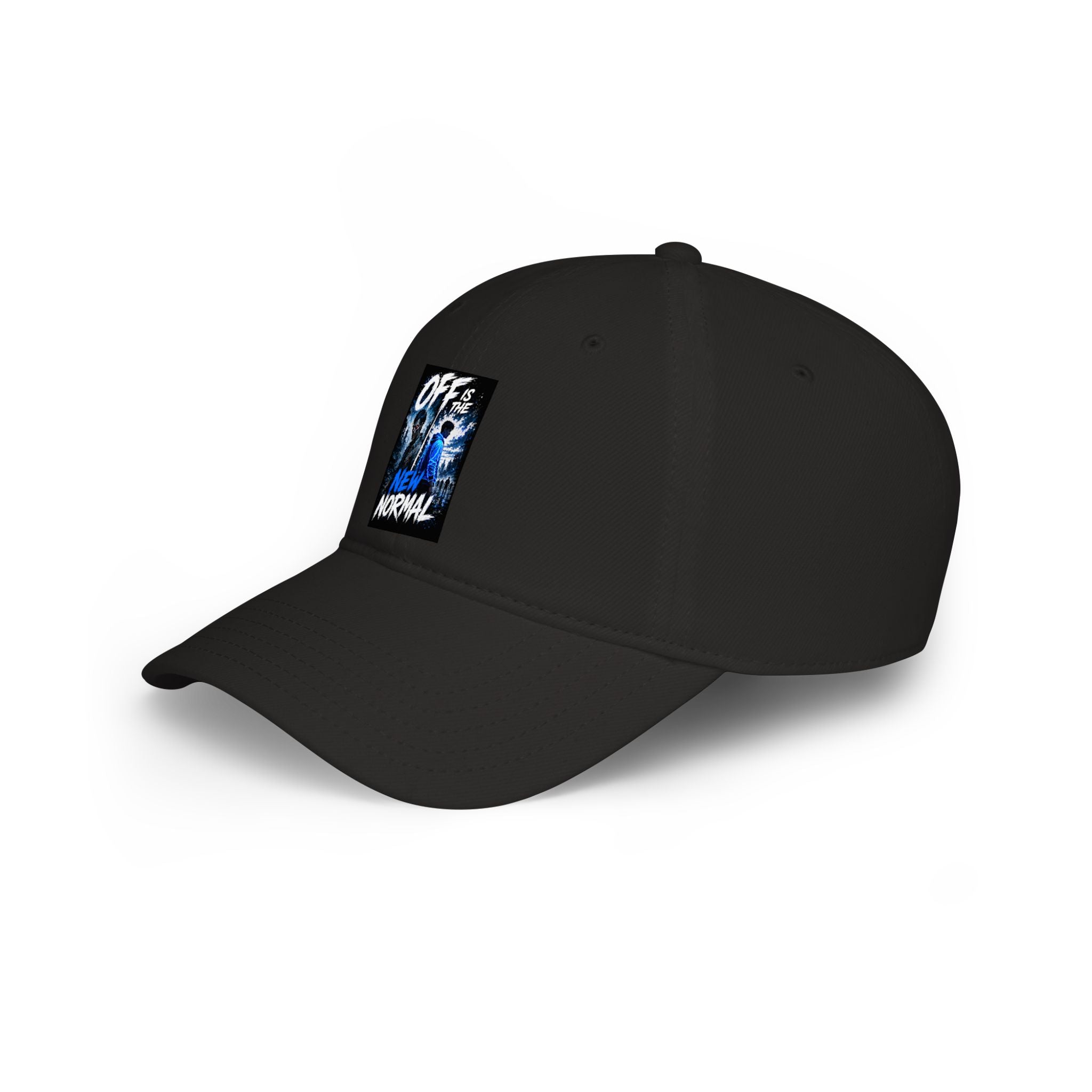 Off Is the New Normal Baseball Cap | Blue Abstract Graphic