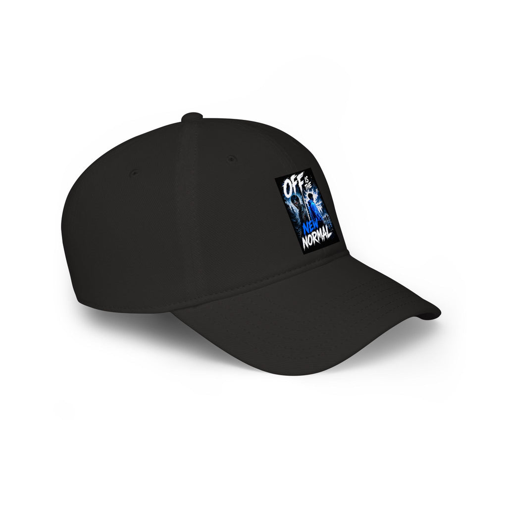 Off Is the New Normal Baseball Cap | Blue Abstract Graphic
